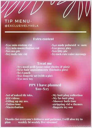 exclusivelyxela content