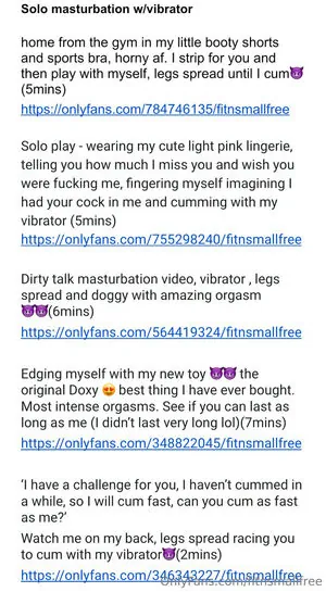 fitnsmallfree content